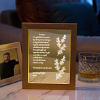 Personalized Handwritten Letter Night Light – Custom Wooden Frame LED Lamp, Mother's Day Gift