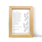 Personalized Handwritten Letter Night Light – Custom Wooden Frame LED Lamp, Mother's Day Gift
