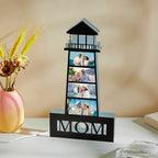 Personalized Photo Lighthouse LED Night Light – Custom Home Decor, Mother's Day Gift