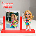 Personalized 3D Mini Figure with Colorful Base from Photo – Custom Toy Figurine Birthday Gift