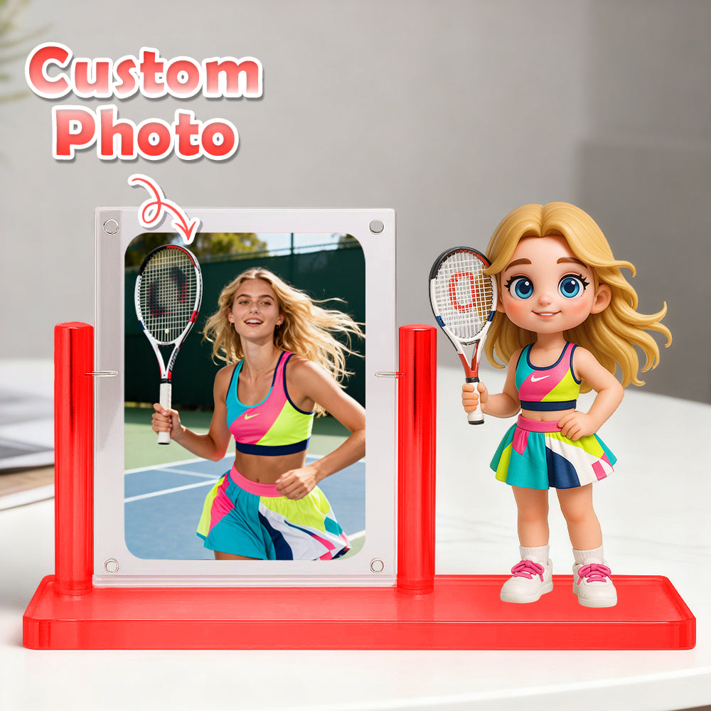 Personalized 3D Mini Figure with Colorful Base from Photo – Custom Toy Figurine Birthday Gift
