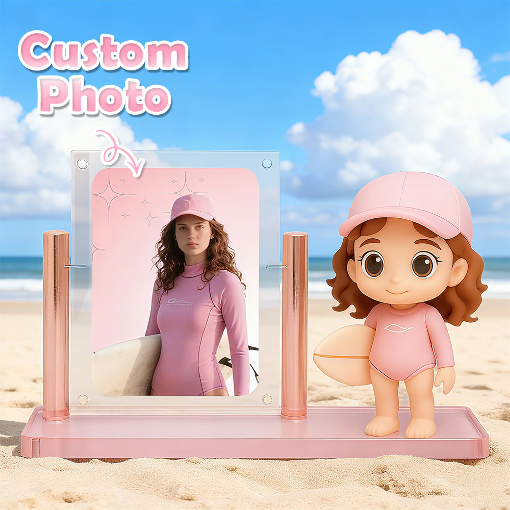 Personalized 3D Mini Figure with Colorful Base from Photo – Custom Toy Figurine Birthday Gift