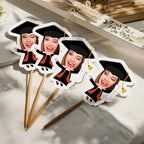 Personalized Graduation Cupcake Toppers – Custom Name Cake Decoration Party Favor Gift