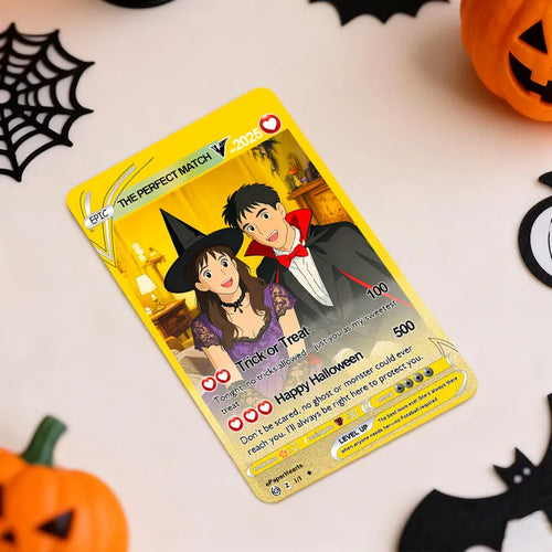 Custom Halloween Poke Card Custom Poke Present with Acrylic Case Cartoon Card Halloween Gifts