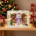 Personalized 3D Mini Figure Glass Dollhouse – Custom Photo Scene Display Case Christmas Gift