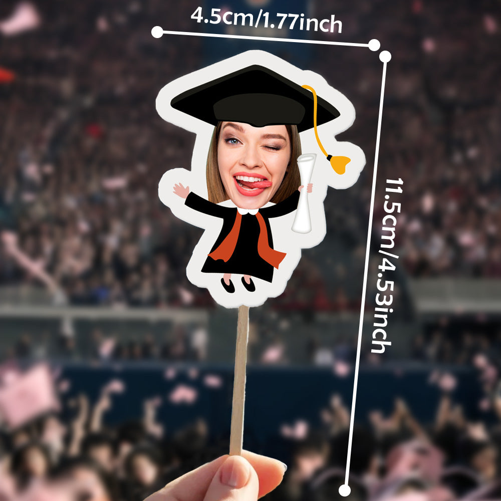 Personalized Graduation Cupcake Toppers – Custom Name Cake Decoration Party Favor Gift