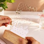 Personalized Name Earring Holder Night Light Birthday Gift for Her Custom Earring Display Acrylic Jewelry Organizer Gift for Mom