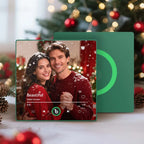 Personalized Photo Music Fridge Magnet with Frame – Custom Song Christmas Gift for Family