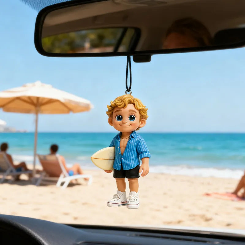 Personalized 3D Mini Figure Car Hanging Ornament – Custom Photo Character Car Decoration
