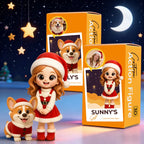 Personalized 3D Mini Figure Christmas Desk Figurine from Photo – Custom Holiday Gift