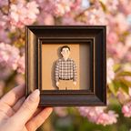 Custom Dad Clay Portrait Framed Print – Personalized Gift from Kids