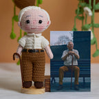 Custom Crochet Doll from Photo – Personalized Gift for Dad