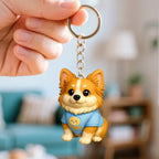 Personalized 3D Mini Figure Keychain from Photo – Custom Cartoon Character Keychain Gift