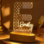 Personalized Name Earring Holder Night Light Birthday Gift for Her Custom Earring Display Acrylic Jewelry Organizer Gift for Mom