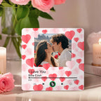 Personalized Photo Music Fridge Magnet with Hearts – Custom Song Valentine's Day Gift