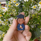 Custom Clay Portrait Keychain – Personalized Graduation Keepsake