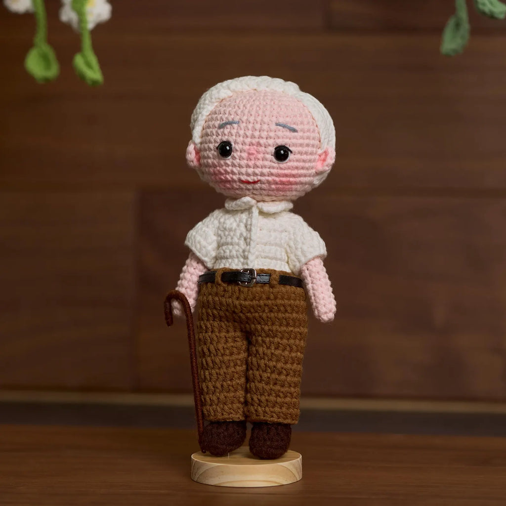 Custom Crochet Portrait Doll – Handmade Birthday Gift for Her Him