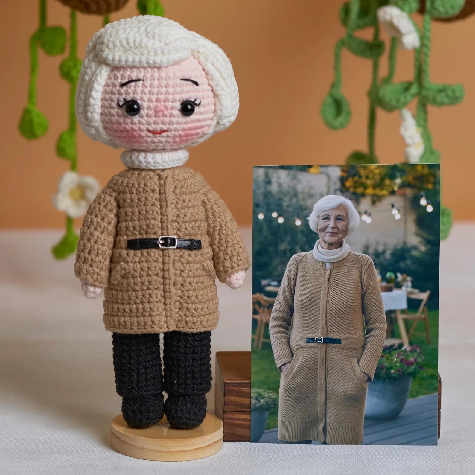 Custom Look Alike Crochet Doll – Personalized Keepsake Gift for Mom