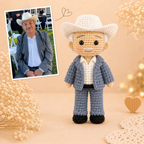 Custom Look Alike Crochet Doll – Personalized Keepsake Gift for Dad