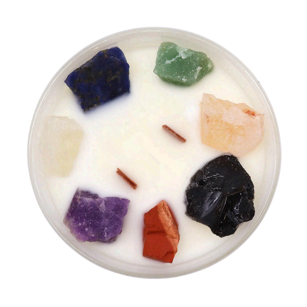 Large Chakra Crystal Candles - Seven Charkra