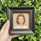 Custom Mom Clay Portrait Framed Print – Personalized Mother Wall Art