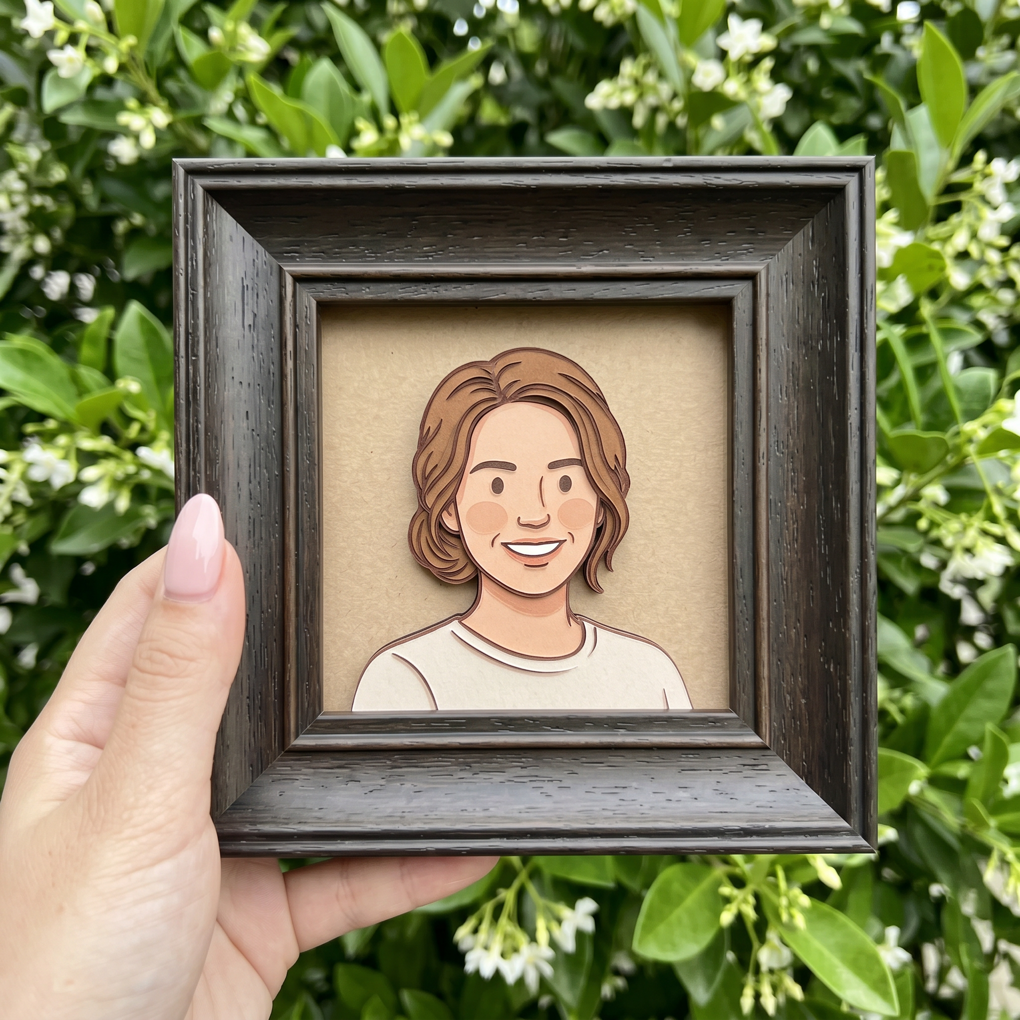 Custom Mom Clay Portrait Framed Print – Personalized Mother Wall Art