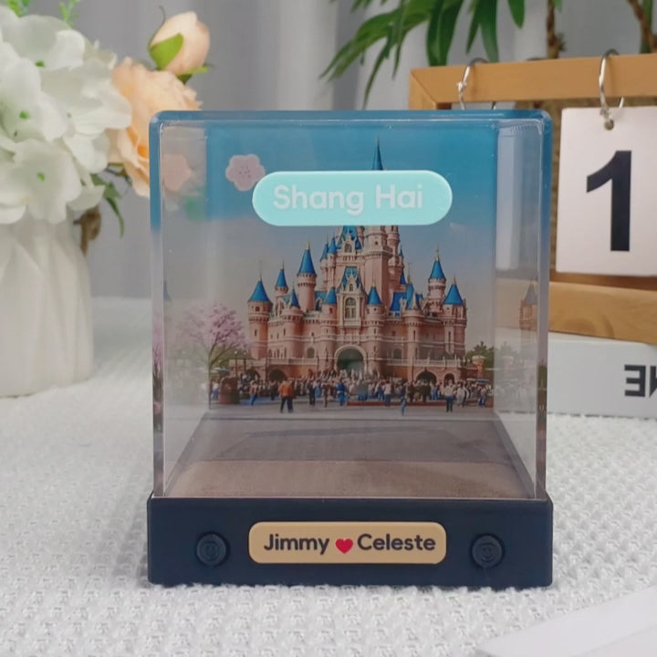 Personalized 3D Mini Figure with Acrylic Box from Photo – Custom Background Toy Figurine Gift