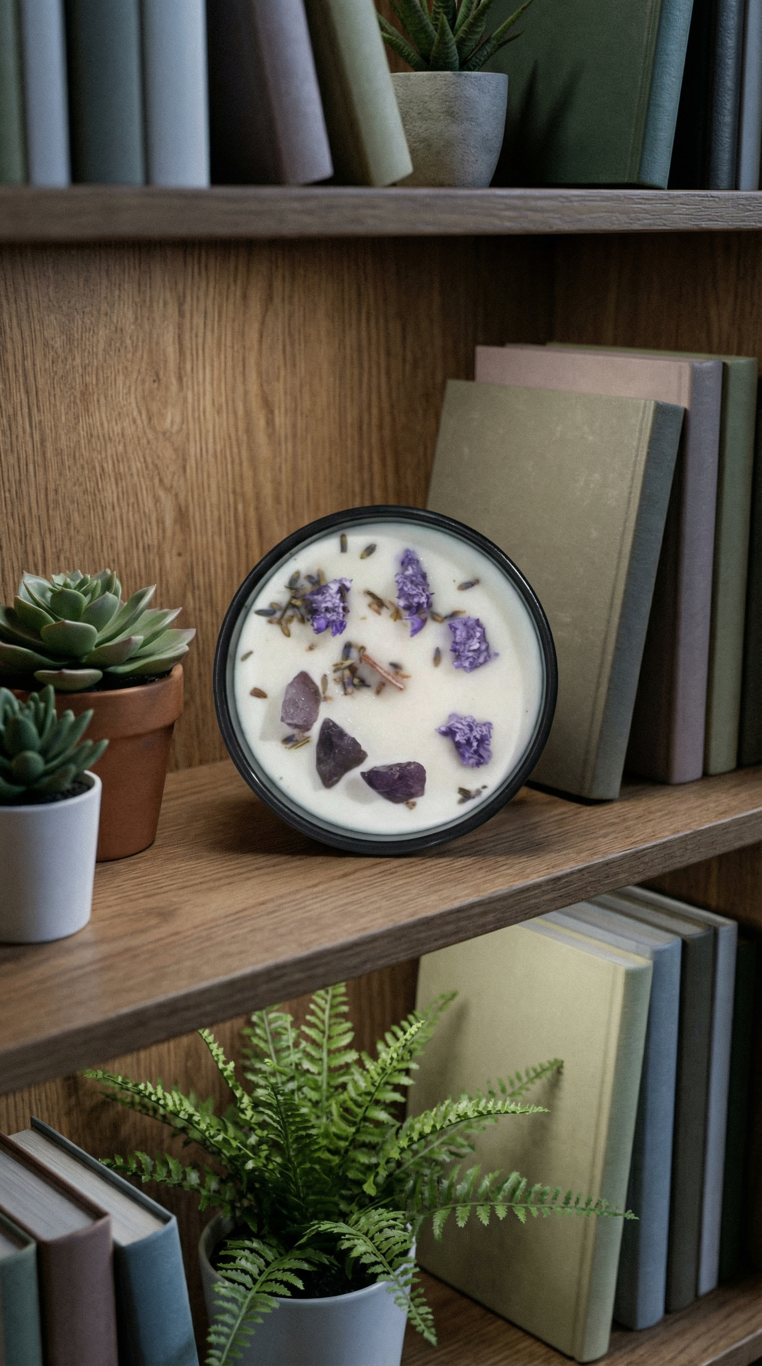 Hop Hare Crystal Magic Flower Candle - The Moon