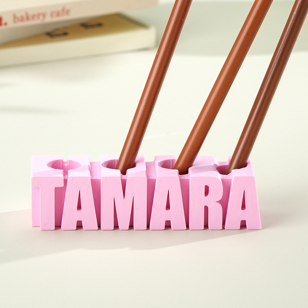 Personalized Gifts for Kid 3D Print Name Pen Holder Office Supplies