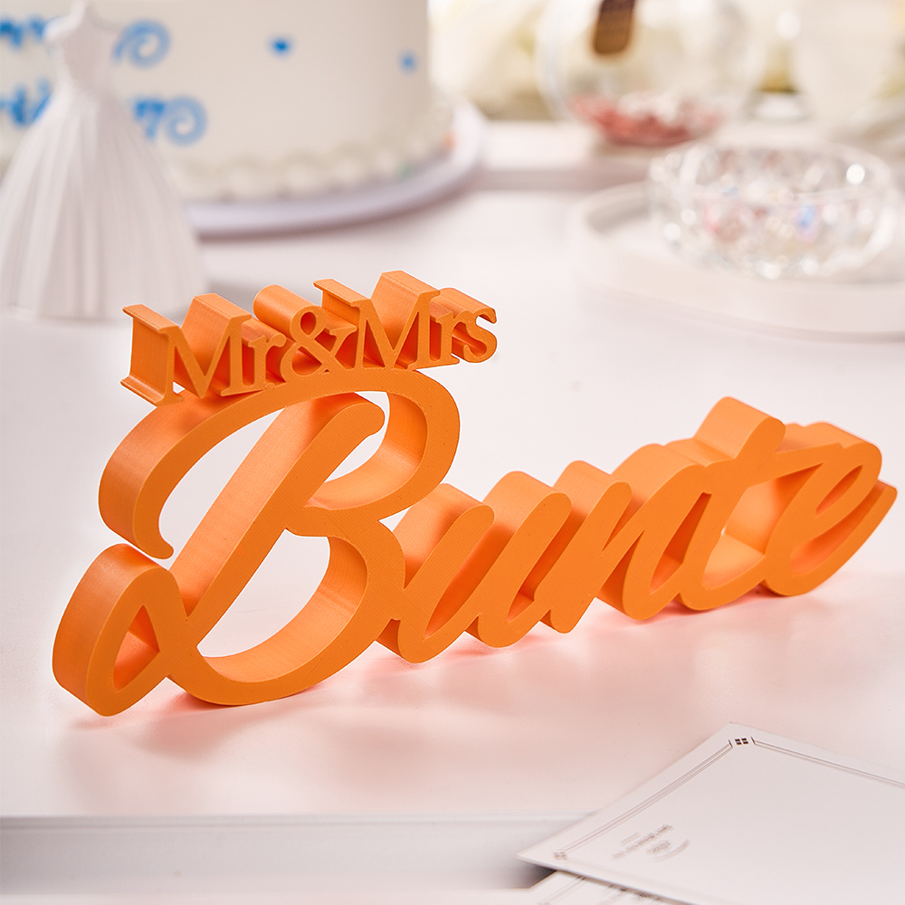 Personalized Gifts for Family 3D Print With Last Name Mr & Mrs