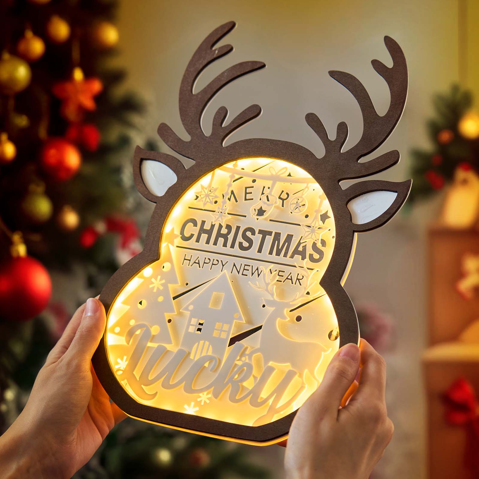 Personalized Gifts for Christmas Elk Light Home Decoration