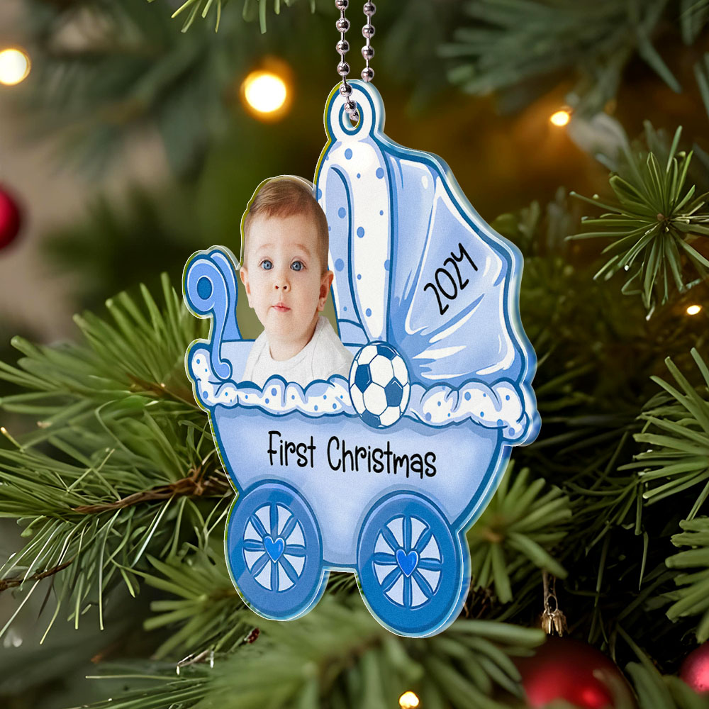 Custom Photo Gifts for Kid Baby's Carriage Ornament