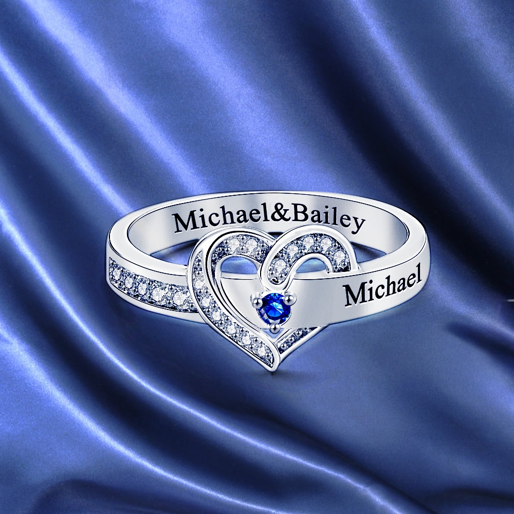 Custom Name Gifts for Couple Engraved Ring