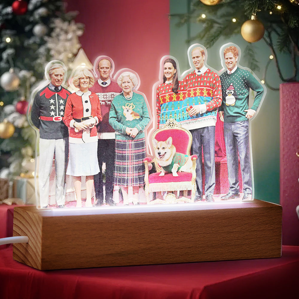 Custom Photo Gifts for Family Shape 3D LED Light Christmas