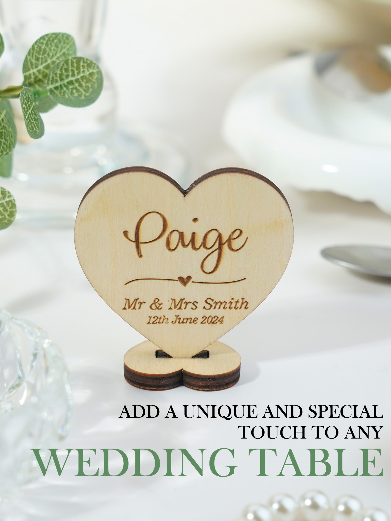 Custom Name Gifts for Couple Wooden Wedding Table Decorations