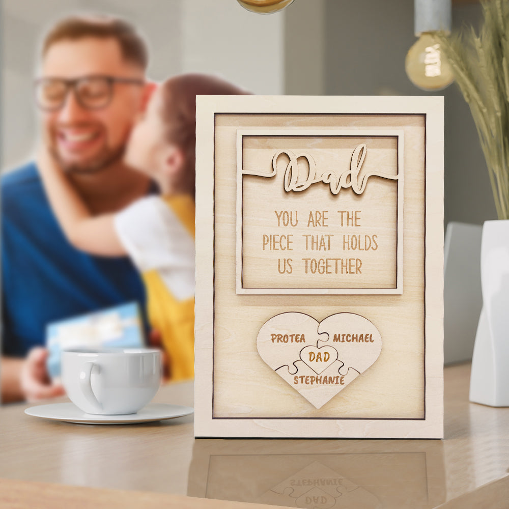 Custom Name Gifts for Dad Puzzle Plaque