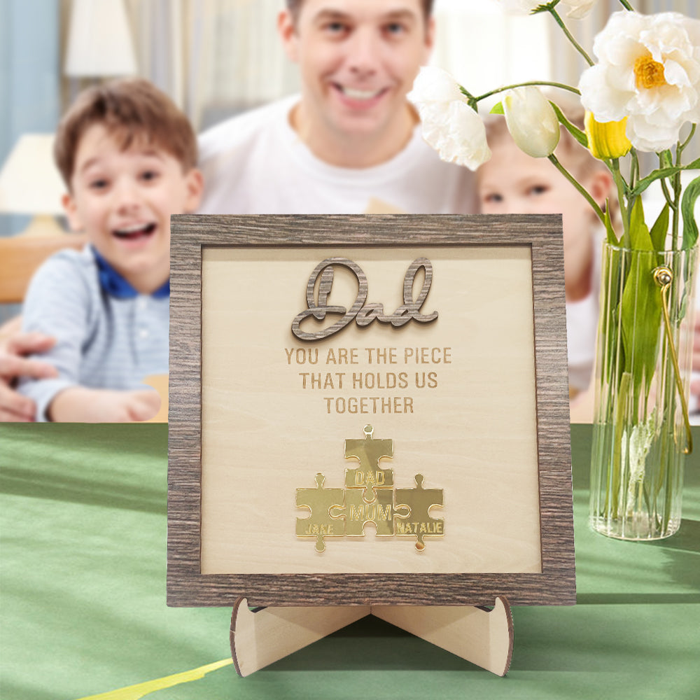 Custom Name Gifts for Dad Puzzle Plaque