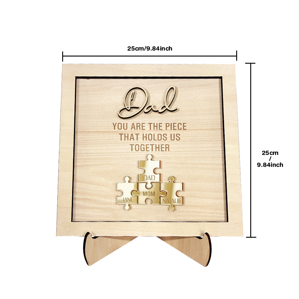 Custom Name Gifts for Dad Puzzle Sign