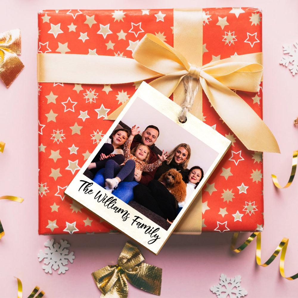 Personalized Photo Gifts for Christmas Family Polaroid Ornament