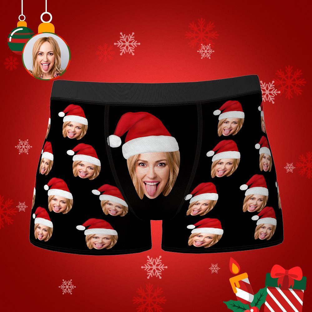 Custom Photo Gifts for Christmas Hat Christmas Photo Underwear