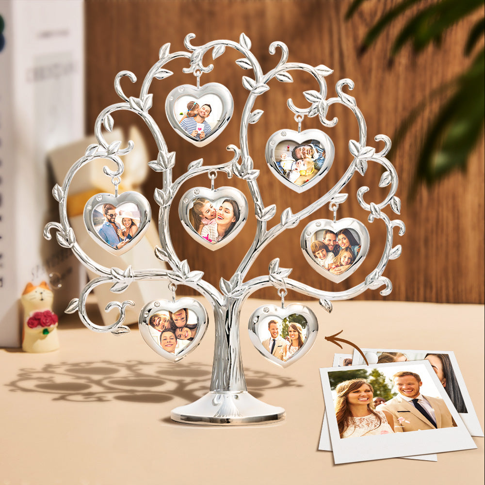 Custom Photo Gifts for Family Tree With 7 Hanging Picture Frames Metal