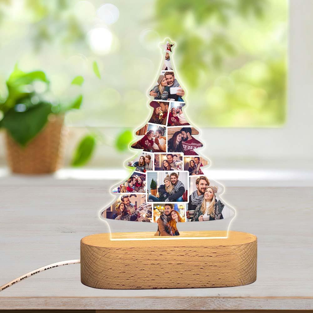 Custom Photo Gifts for Christmas Tree Photo Night Light