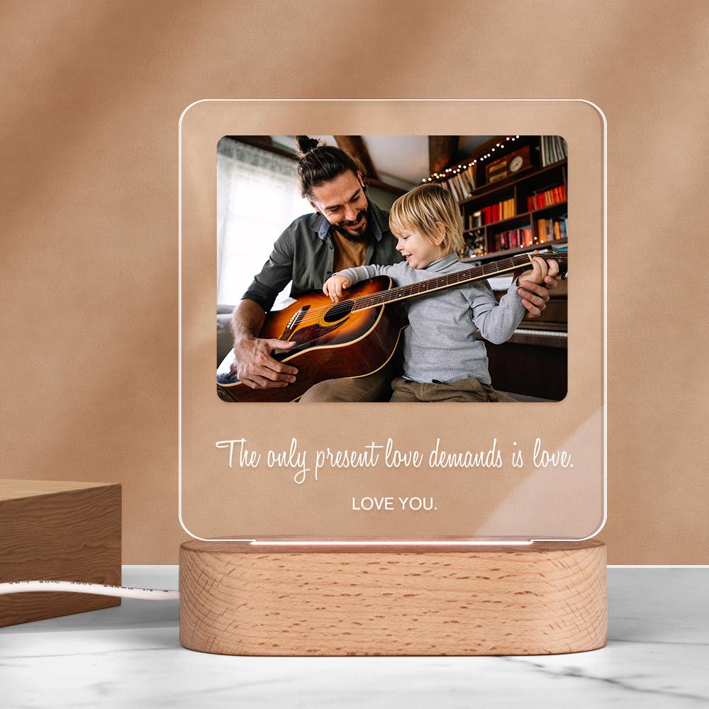 Custom Photo Gifts for Dad Collage LED Night Light