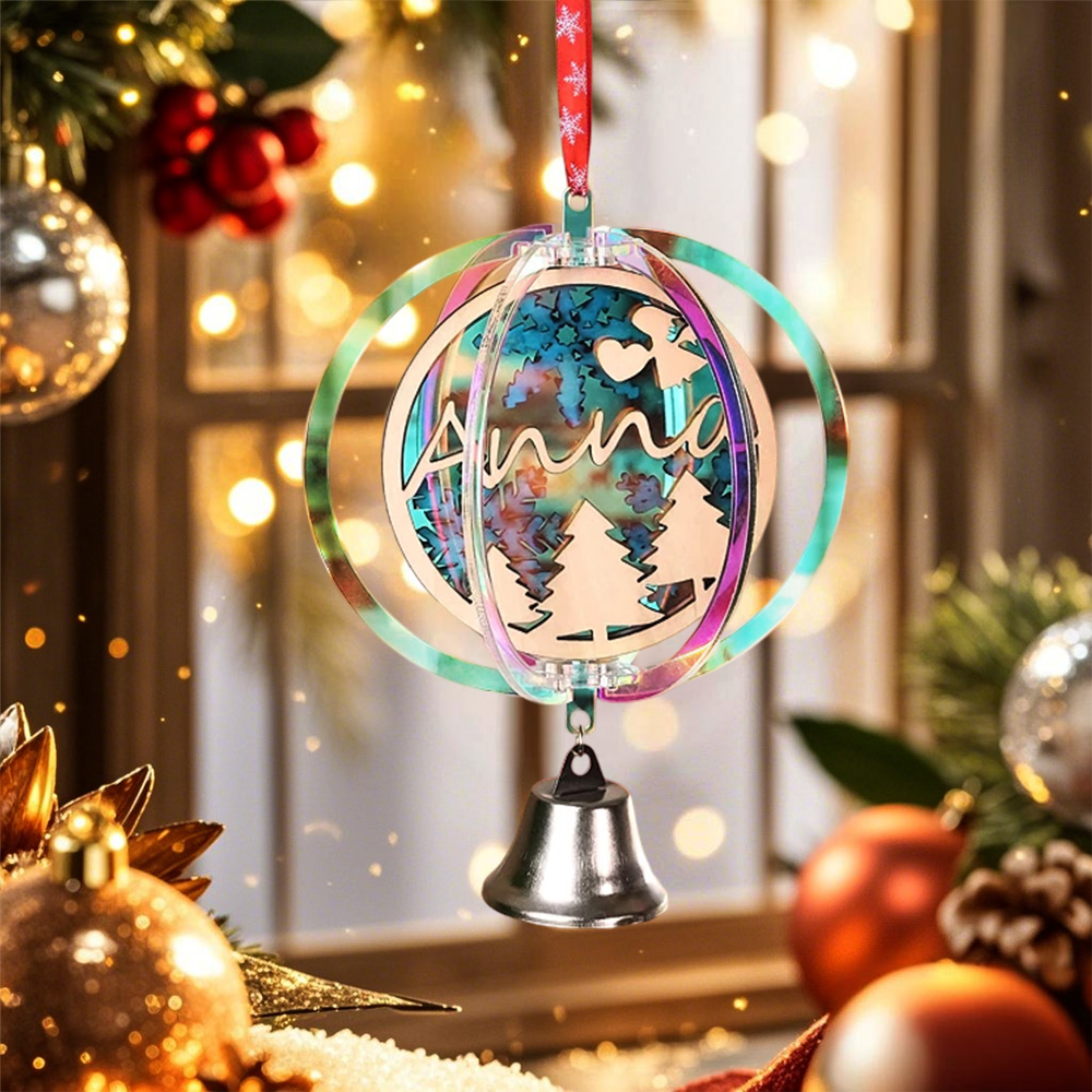 Personalized Gifts for Christmas Wind Chime Ornaments Name Rotating