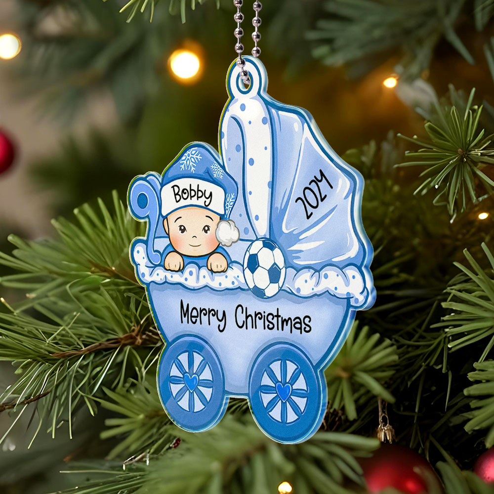 Custom Photo Gifts for Christmas Baby's First Christmas Ornament