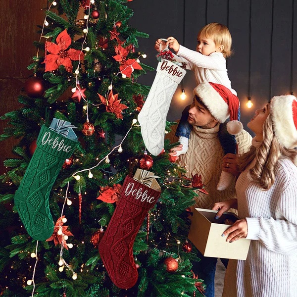 Custom Name Gifts for Christmas Xmas Stockings Decoration