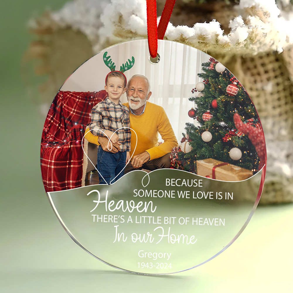 Custom Photo Gifts for Christmas In Loving Memory Ornament