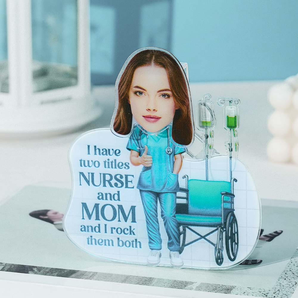 Custom Face Gifts for Mom Nurse and Mom Shaking Head Standee