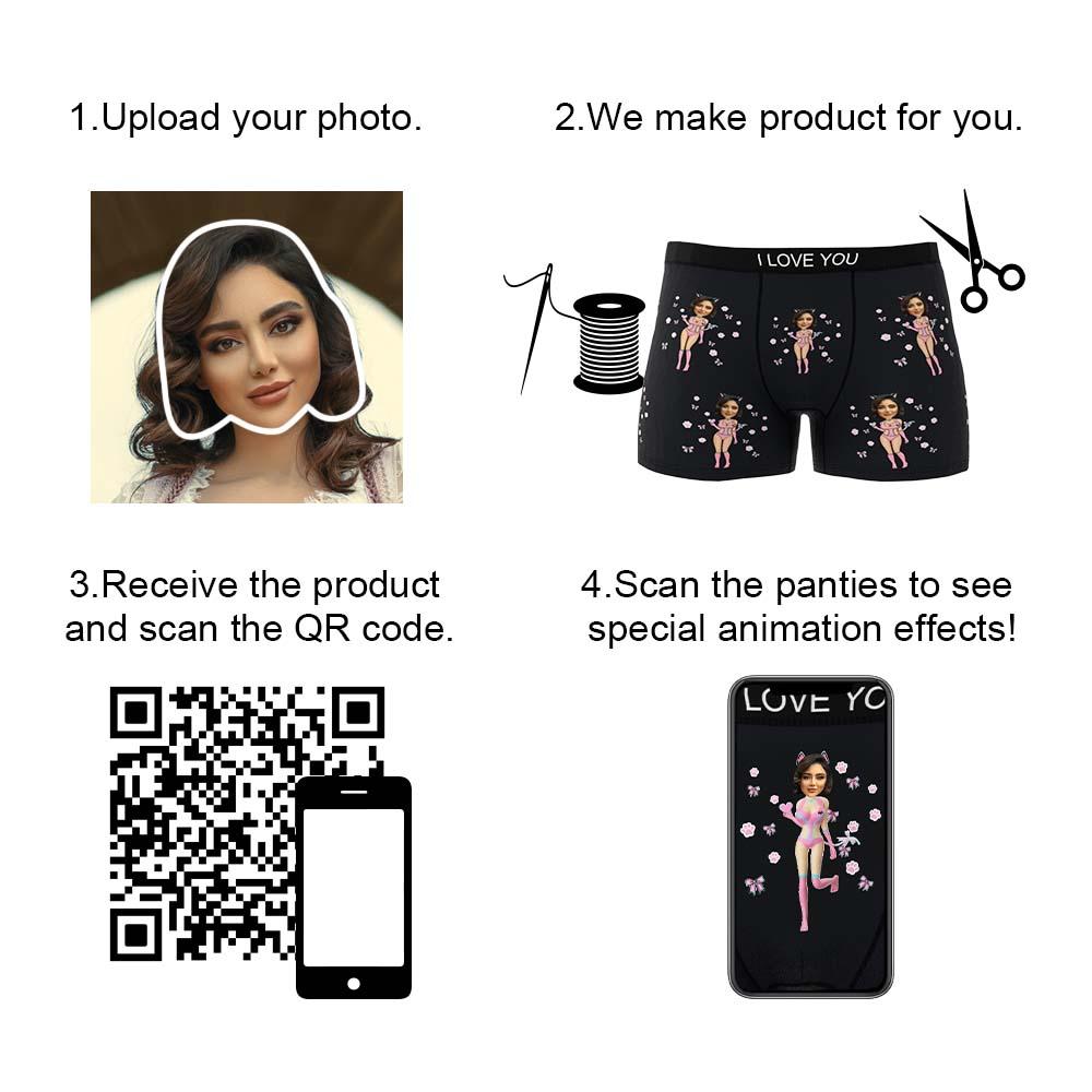 Custom Photo Gifts for Him Boxer Catwoman Underwear