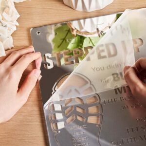 Personalized Stepped Up Dad Mirror Light Dad's Footprint Sign Gift for Father's Day